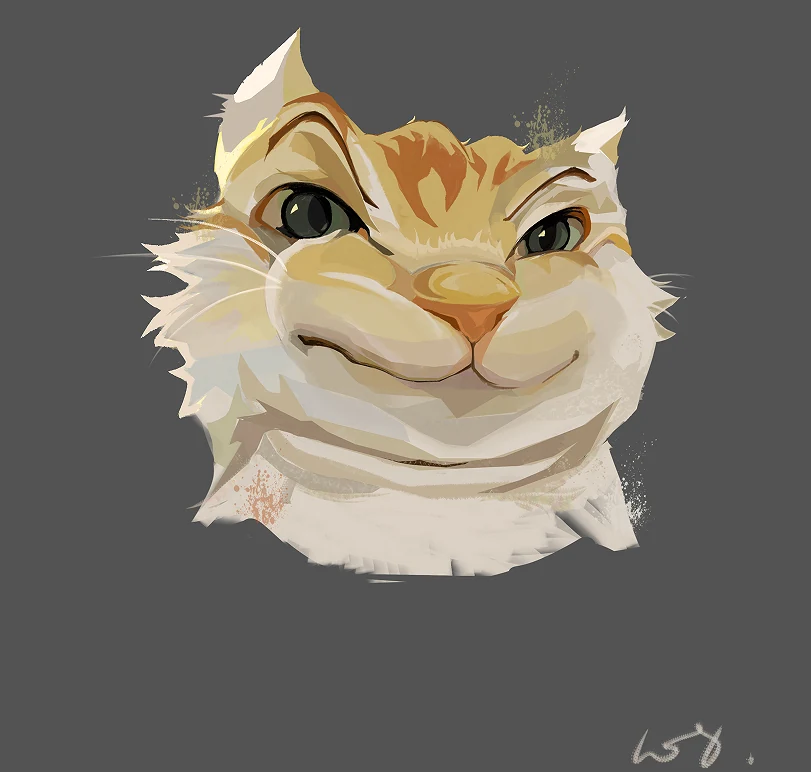 橘猫头像绘画练习